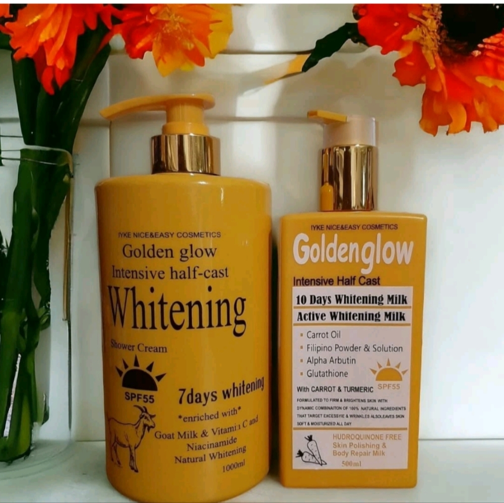 2in1 Golden Glow active Intensive goat milk H.C Shower Gel 1000ml + Lotion